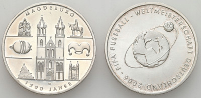 Niemcy. 10 euro 2005 i 2006, zestaw 2 monet – SREBRO