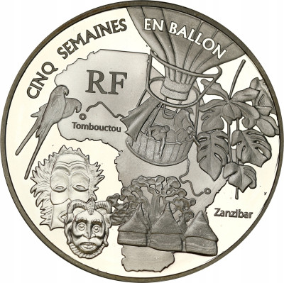 Francja 1 1/2 euro 2006 Juliusz Verne - Pięć tygodni w balonie - SREBRO
