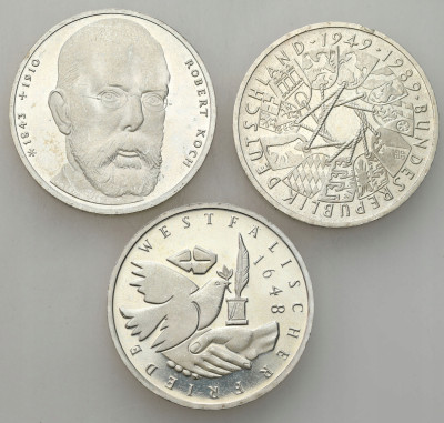 Niemcy. 10 marek 1989-1998, SREBRO – 3 szt