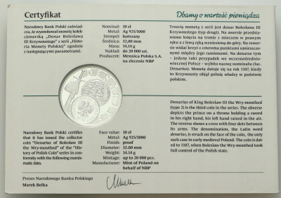 10 złotych 2014 denar Bolesława Krzywoustego – SREBRO
