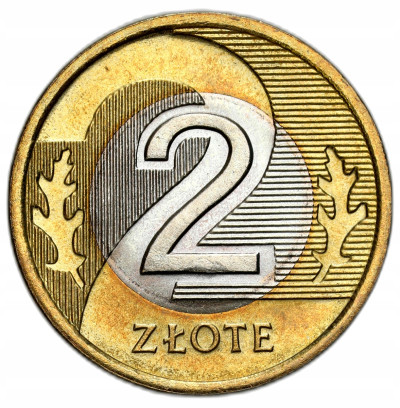 2 złote obiegowe 1995 – WYŚMIENITE