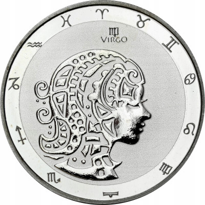 Tokelau - 5 dolarów 2022 - Znaki zodiaku Panna - UNCJA SREBRA - SREBRO