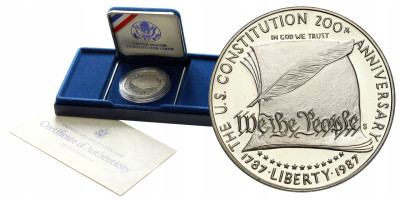 USA 1 dolar 1987 200. rocznica Konstytucji – SREBRO