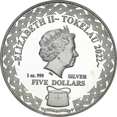 Tokelau - 5 dolarów 2022 - Znaki zodiaku Panna - UNCJA SREBRA - SREBRO