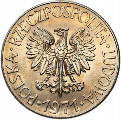 PRL. 10 złotych 1971 Kościuszko – PIĘKNE