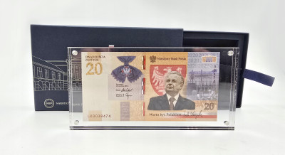 Banknot 20 złotych 2021 Lech Kaczyński - warto być Polakiem