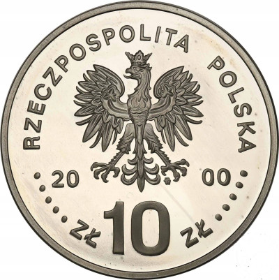 10 złotych 2000 Jan II Kazimierz popiersie – SREBRO