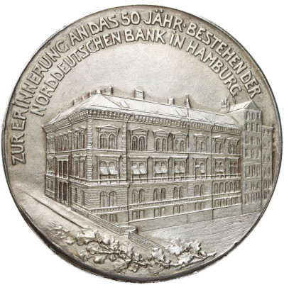 Niemcy, Hamburg. Medal 1906 - 50 Rocznica Norddeutschen Bank