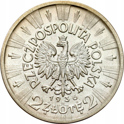 KOPIA 2 złote 1936 Piłsudski SREBRO