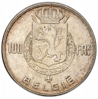 Belgia - 100 franków 1949 - SREBRO