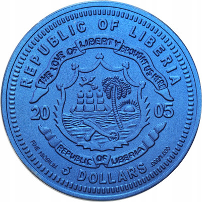 Liberia. 5 dolarów 2005 10. rocznica Euro – Grecja