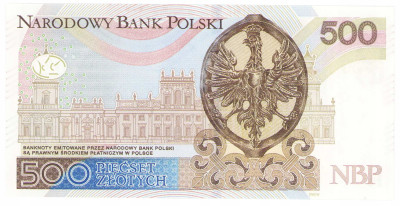 500 złotych 2016 seria AA