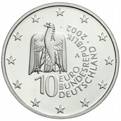 Niemcy. 10 euro 2002 – SREBRO