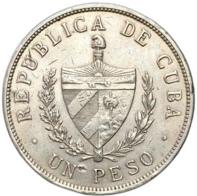 Kuba. 1 peso 1933, Filadelfia