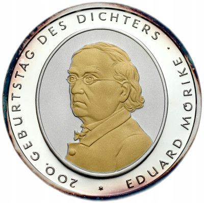 Niemcy. 10 euro 2004, 200 rocznica urodzin - Edward Mörike – SREBRO