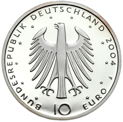 Niemcy. 10 euro 2004, 200 rocznica urodzin - Edward Mörike – SREBRO