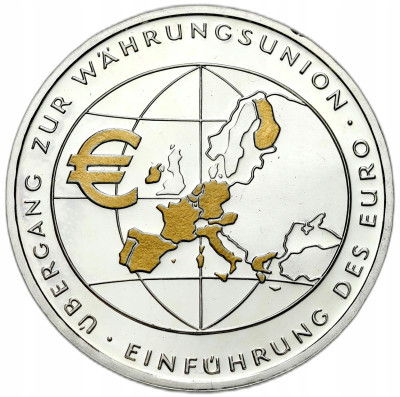 Niemcy. 10 euro 2002, Wprowadzenie waluty Euro – SREBRO