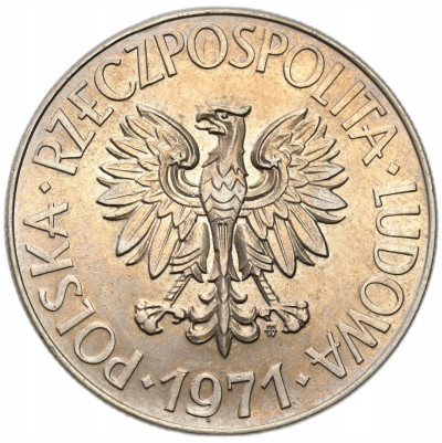 PRL. 10 złotych 1971 Kościuszko – PIĘKNE