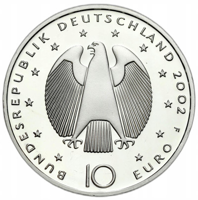 Niemcy. 10 euro 2002, Wprowadzenie waluty Euro – SREBRO