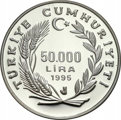 Turcja. 50 000 lir 1995, XXVI Letnie Igrzyska Olimpijskie, Atlanta – SREBRO