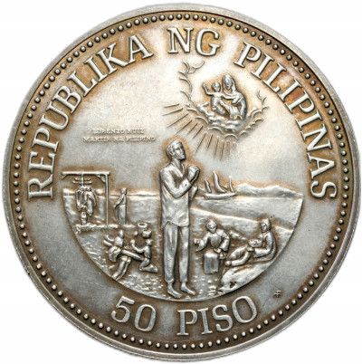 Filipiny. 50 Piso 1981, Jan Paweł II – SREBRO
