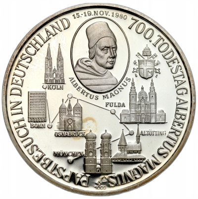 Niemcy. Medal Wizyta Papieża w Niemczech 1980 – SREBRO