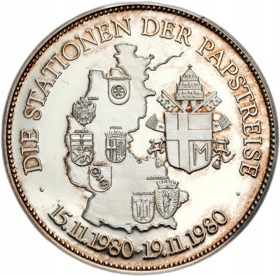 Niemcy. Medal Wizyta Papieża w Niemczech 1980 – SREBRO