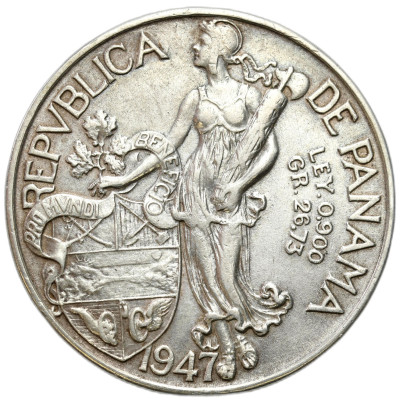 Panama. 1 balboa 1947 – SREBRO