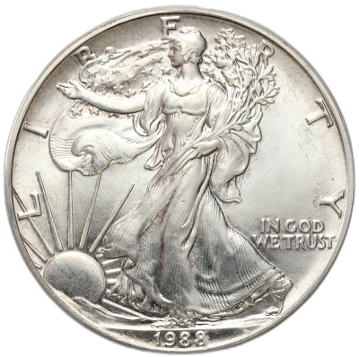 USA. 1 dolar 1988 Liberty – UNCJA SREBRA