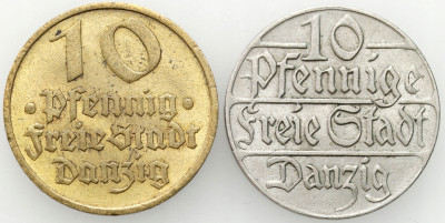 Wolne Miasto Gdańsk/Danzig. 10 fenigów 1923 i 1932