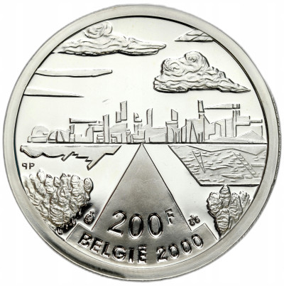Belgia. 200 franków 2000, Miasto – SREBRO