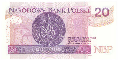 Banknot 20 złotych 2012 - rzadka seria AA