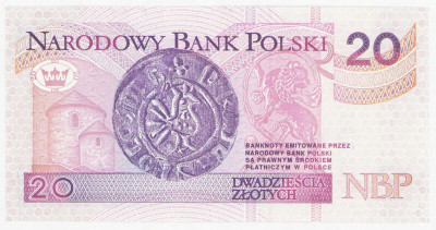 Banknot 20 złotych 1994 - rzadka seria AA - AA0028244