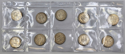 Niemcy. 5 marek 1935-1938 Hindenburg, SREBRO – 10 szt