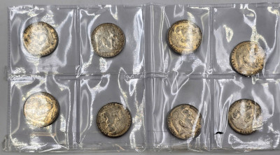 Niemcy. 5 marek 1935-1938 Hindenburg, SREBRO – 8 szt