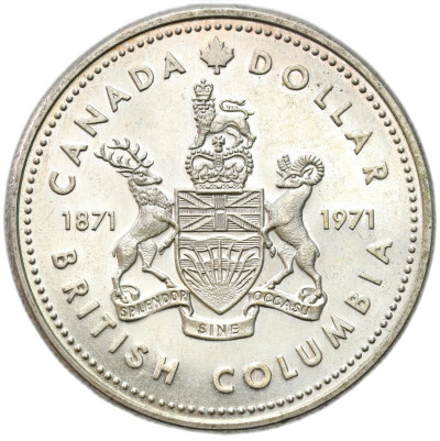 Kanada. 1 dolar 1971 Kolumbia brytyjska – SREBRO