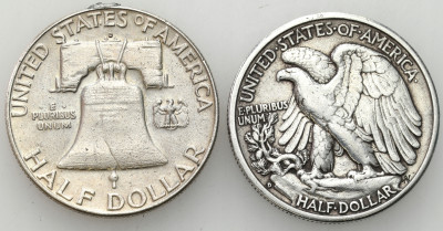 USA. 1/2 dolara 1935 i 1963, SREBRO – 2 szt