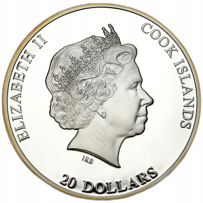Wyspy Cooka - 20 dolarów 2013 E. Delacroix Wolność wiodąca – 3 UNCJE SREBRO