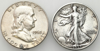 USA. 1/2 dolara 1935 i 1963, SREBRO – 2 szt