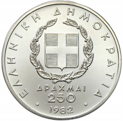 Grecja. 250 drachm 1982 Ateny 1982 - pchnięcie kulą – SREBRO