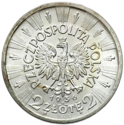 KOPIA 2 złote 1936 Piłsudski – SREBRO