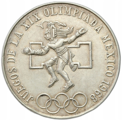 Meksyk. 25 peso 1968 Igrzyska XIX Olimpiady – SREBRO