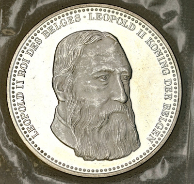 Belgia. Medal Leopold II – SREBRO