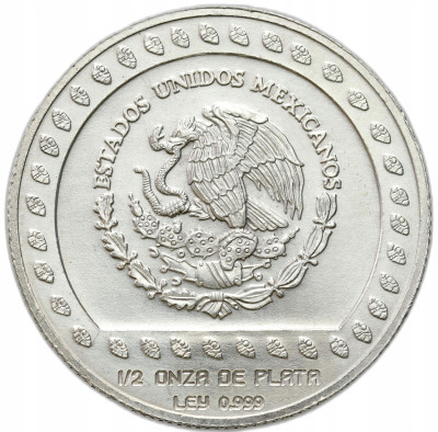 Meksyk. 50 peso 1992, Guerrero Aguila – 1/2 UNCJI SREBRA