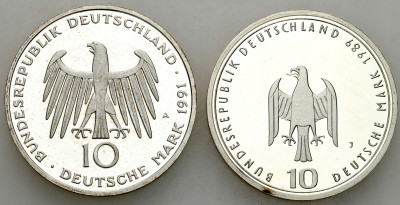 Niemcy. 10 marek 1989-1991, SREBRO – 2 szt