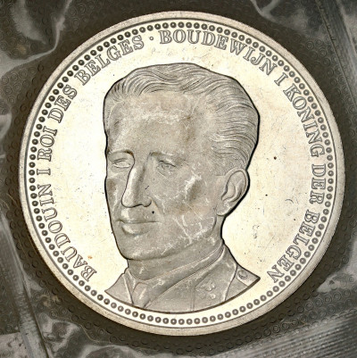 Belgia. Medal Baldwin I Koburg – SREBRO