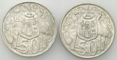 Australia. 50 centów 1966, SREBRO – 2 szt