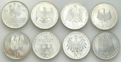 Niemcy. 10 marek 1994-1999, SREBRO – 8 szt