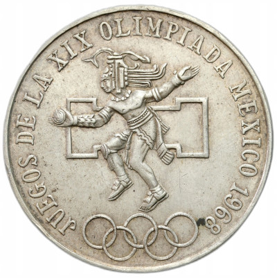 Meksyk. 25 peso 1968 Igrzyska XIX Olimpiady – SREBRO