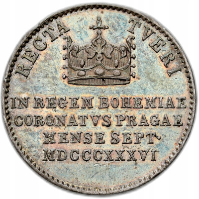 Austria, Ferdynand I (1835–1848), żeton koronacyjny 1836